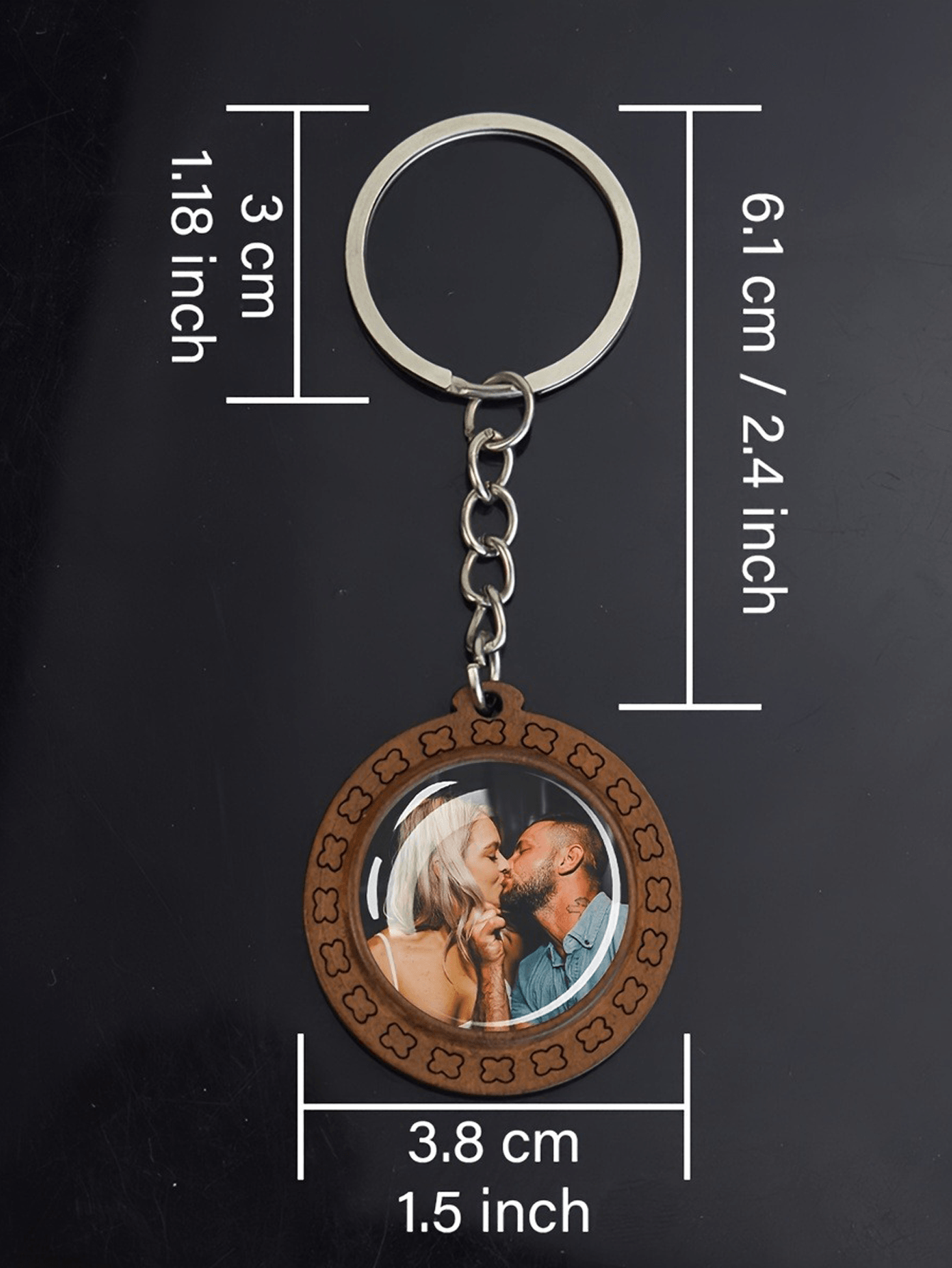 Custom Photo Glass Dome Keychain